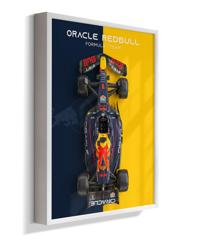 Quadro Decorativo Fórmula 1 Red Bull Racing F1 Dual Tone Flat-Lay