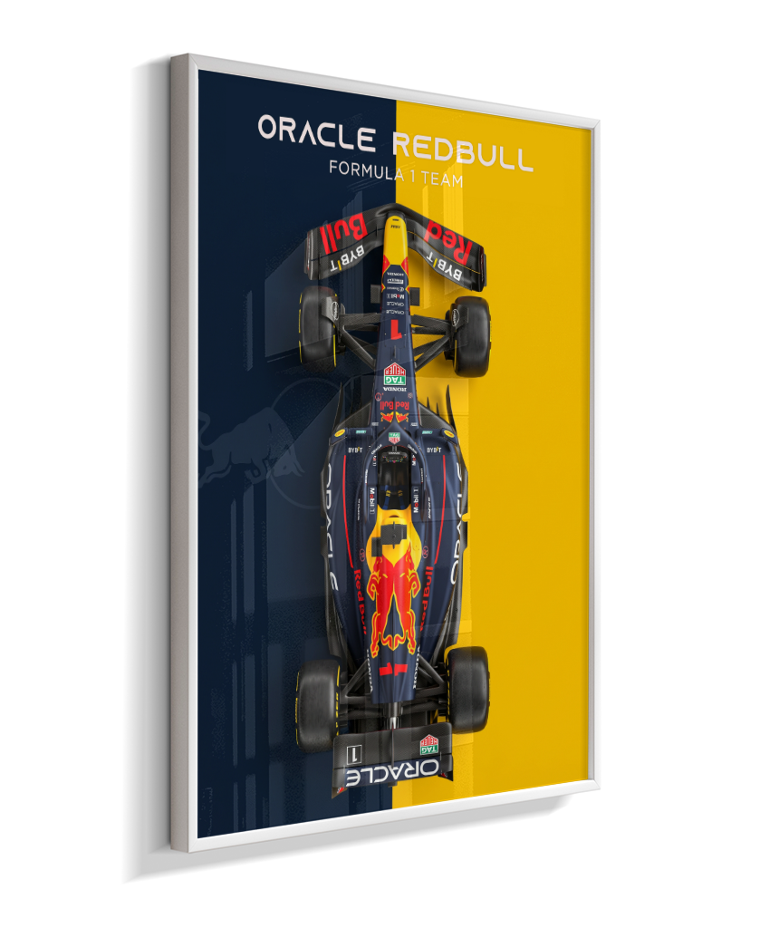 Quadro Decorativo Fórmula 1 Red Bull Racing F1 Dual Tone Flat-Lay