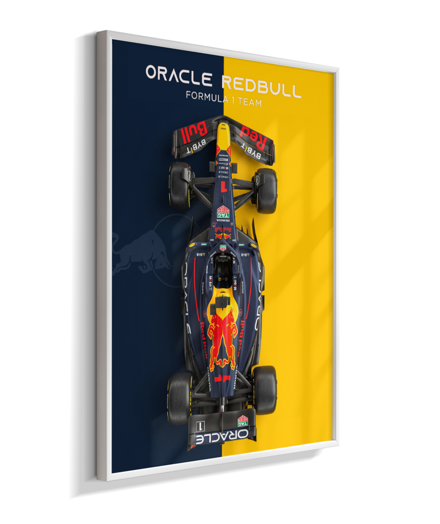 Quadro Decorativo Fórmula 1 Red Bull Racing F1 Dual Tone Flat-Lay