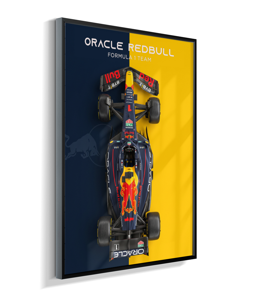 Quadro Decorativo Fórmula 1 Red Bull Racing F1 Dual Tone Flat-Lay