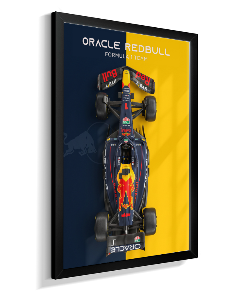 Quadro Decorativo Fórmula 1 Red Bull Racing F1 Dual Tone Flat-Lay