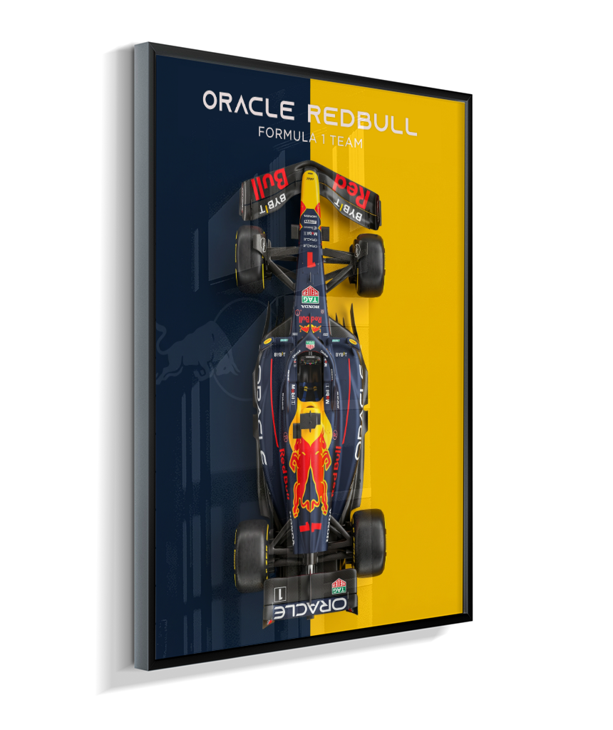 Quadro Decorativo Fórmula 1 Red Bull Racing F1 Dual Tone Flat-Lay