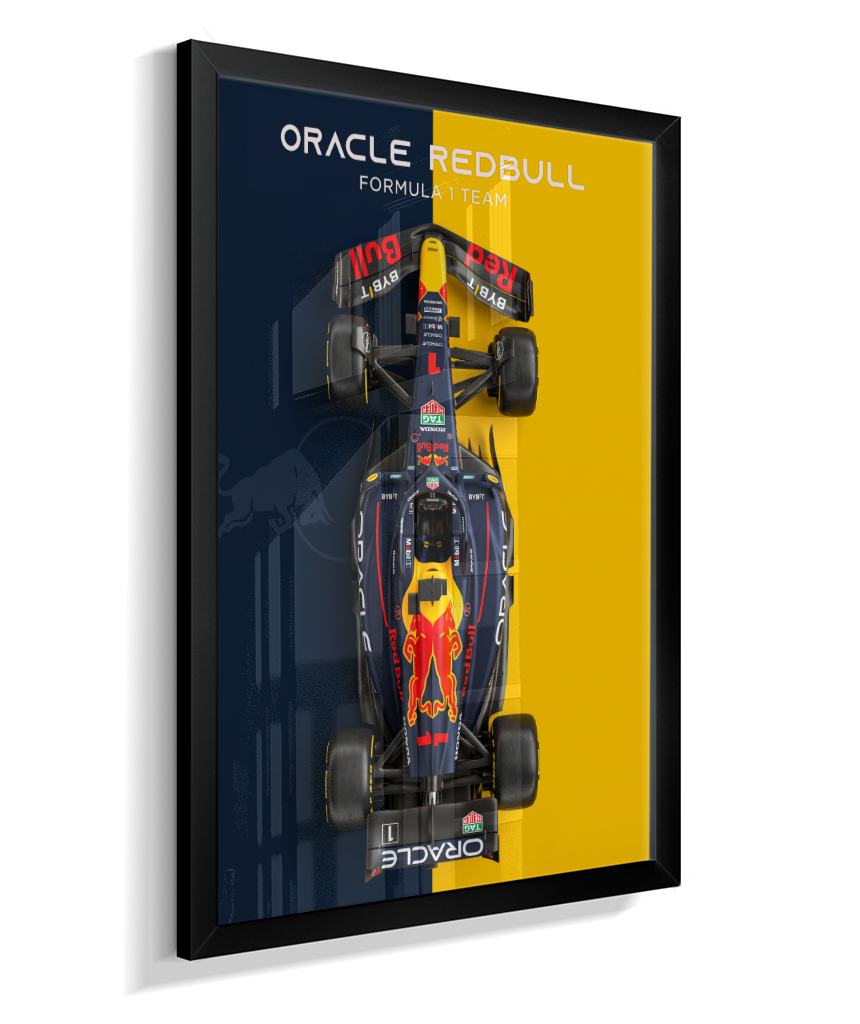 Quadro Decorativo Fórmula 1 Red Bull Racing F1 Dual Tone Flat-Lay