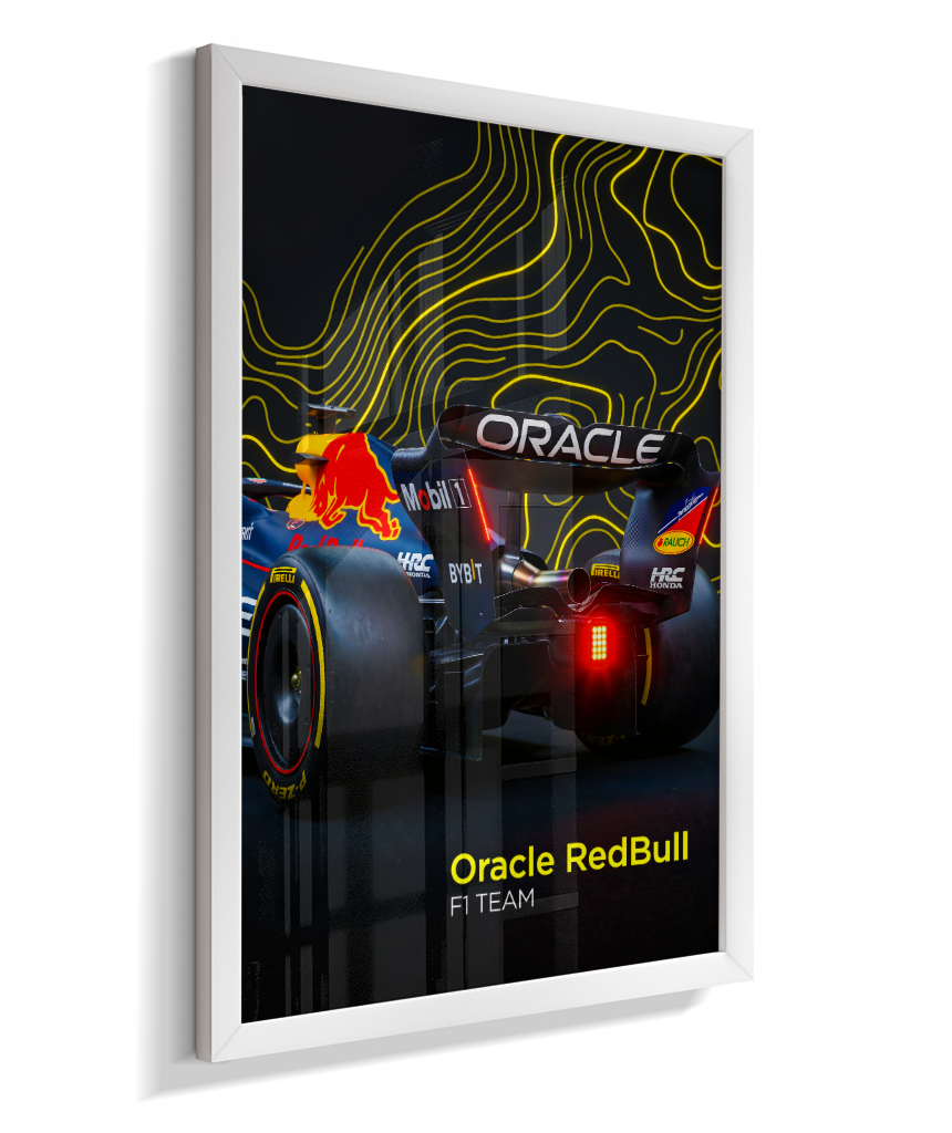 Quadro Decorativo Fórmula 1 Red Bull Racing F1 Dark Neon