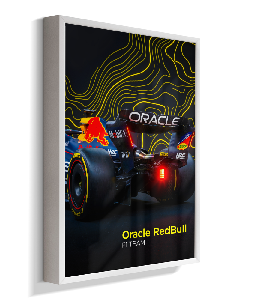 Quadro Decorativo Fórmula 1 Red Bull Racing F1 Dark Neon