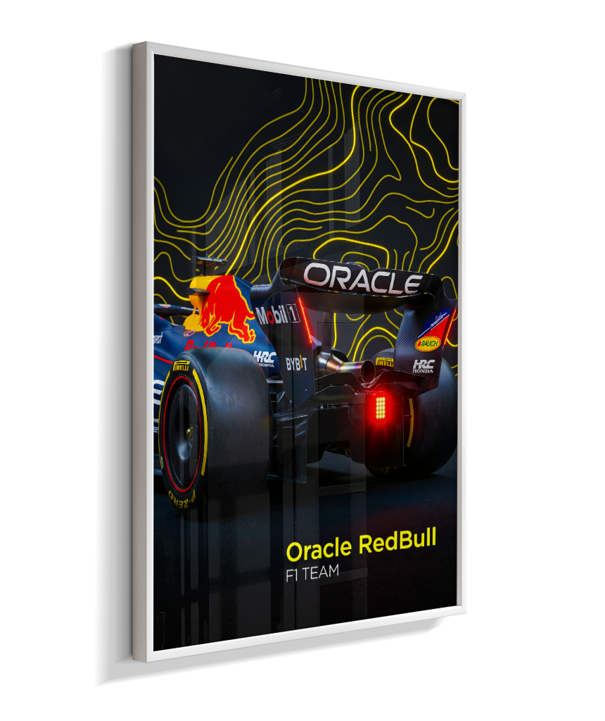 Quadro Decorativo Fórmula 1 Red Bull Racing F1 Dark Neon