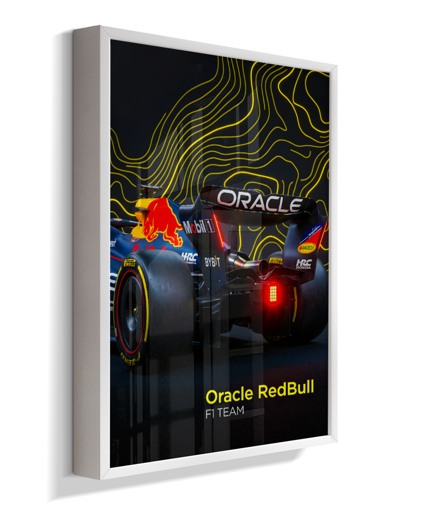 Quadro Decorativo Fórmula 1 Red Bull Racing F1 Dark Neon