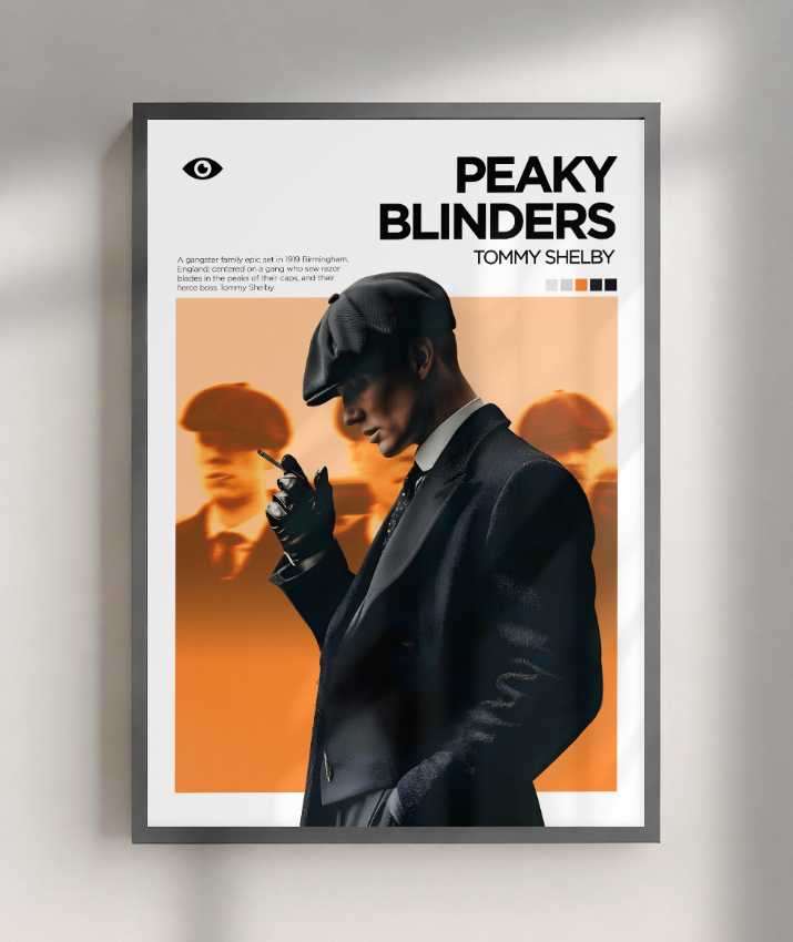 Quadro Decorativo Peaky Blinders Thomas Shelby - Poster Minimalista Serie