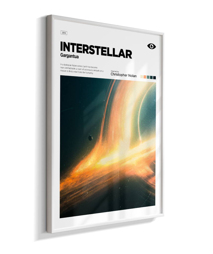 Quadro Decorativo Interstellar Gargantua Minimalist Editorial Art