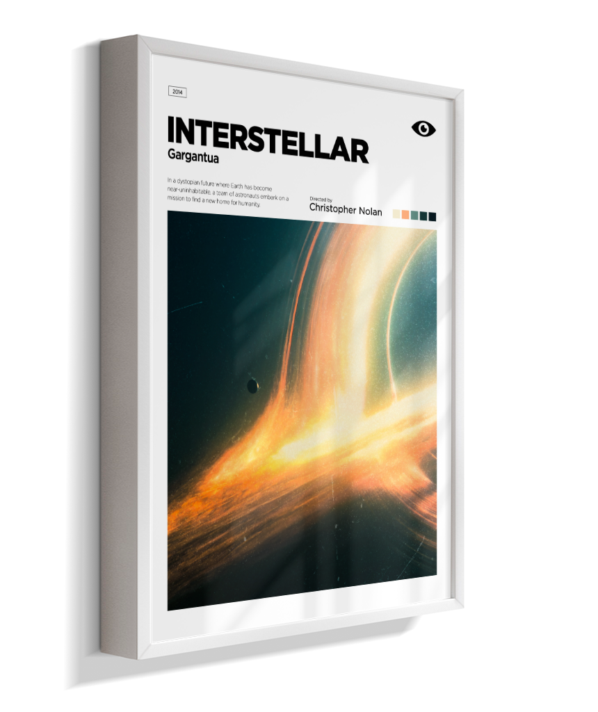 Quadro Decorativo Interstellar Gargantua Minimalist Editorial Art