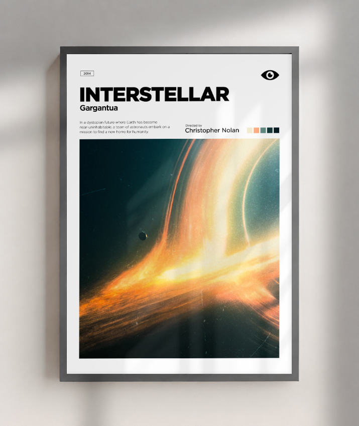 Quadro Decorativo Interstellar Gargantua Minimalist Editorial Art