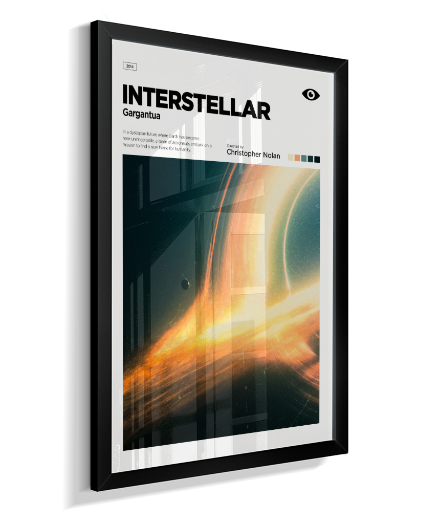 Quadro Decorativo Interstellar Gargantua Minimalist Editorial Art
