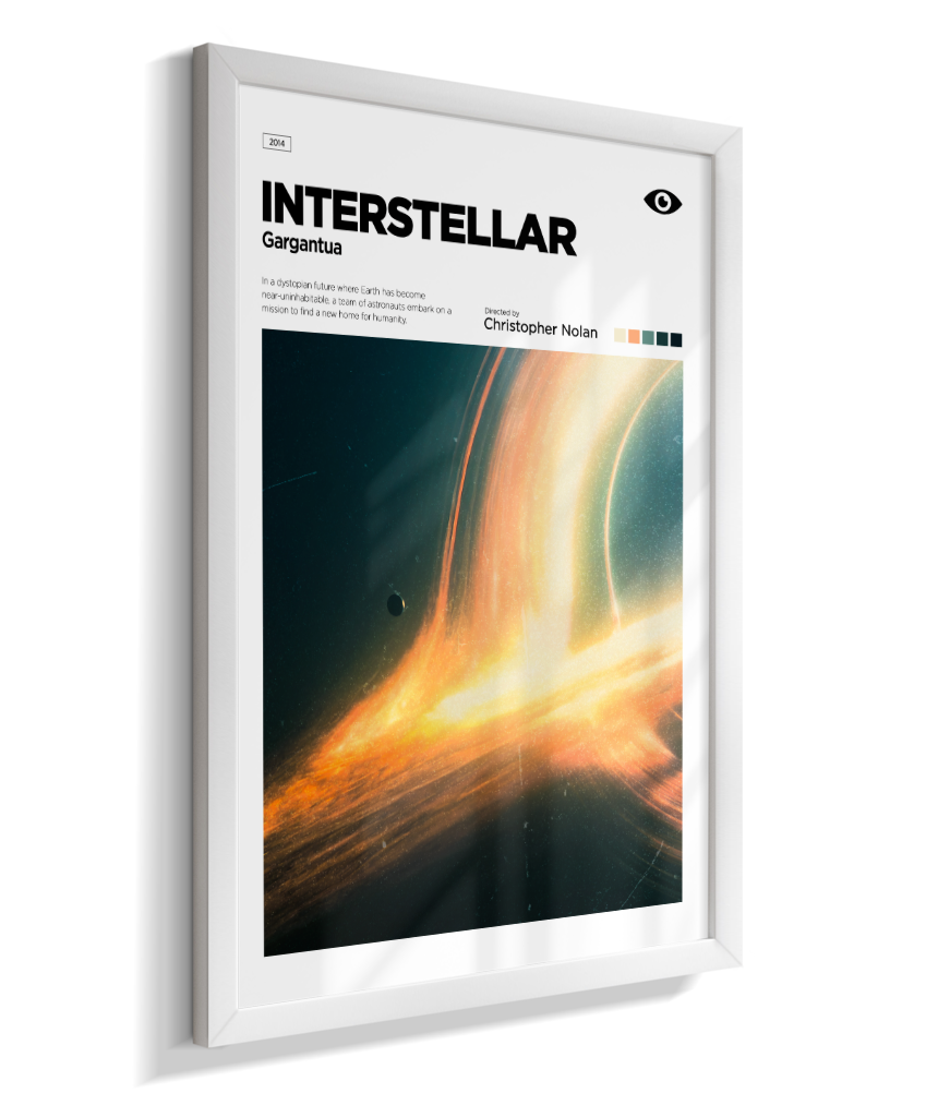 Quadro Decorativo Interstellar Gargantua Minimalist Editorial Art