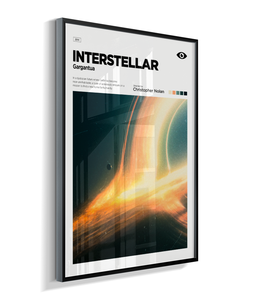 Quadro Decorativo Interstellar Gargantua Minimalist Editorial Art