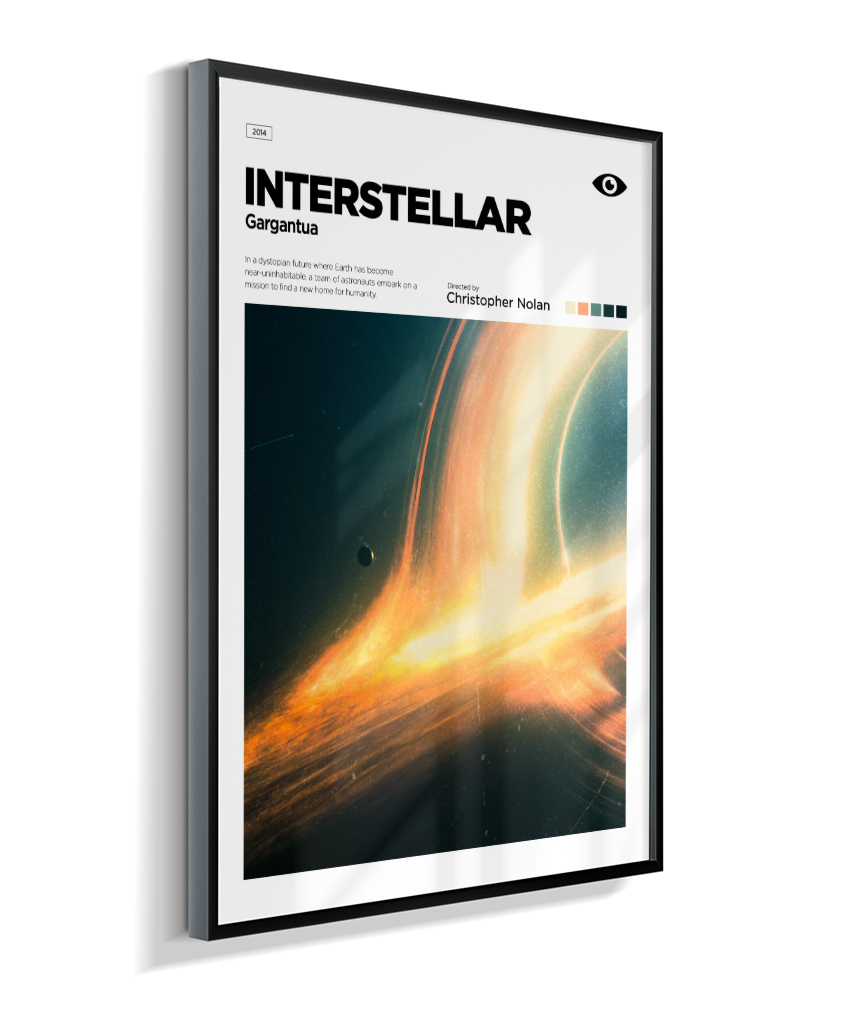 Quadro Decorativo Interstellar Gargantua Minimalist Editorial Art