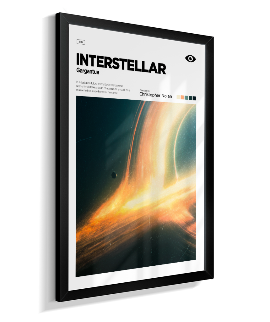 Quadro Decorativo Interstellar Gargantua Minimalist Editorial Art