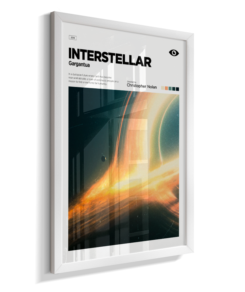 Quadro Decorativo Interstellar Gargantua Minimalist Editorial Art
