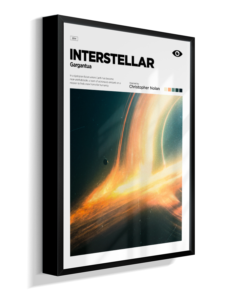 Quadro Decorativo Interstellar Gargantua Minimalist Editorial Art