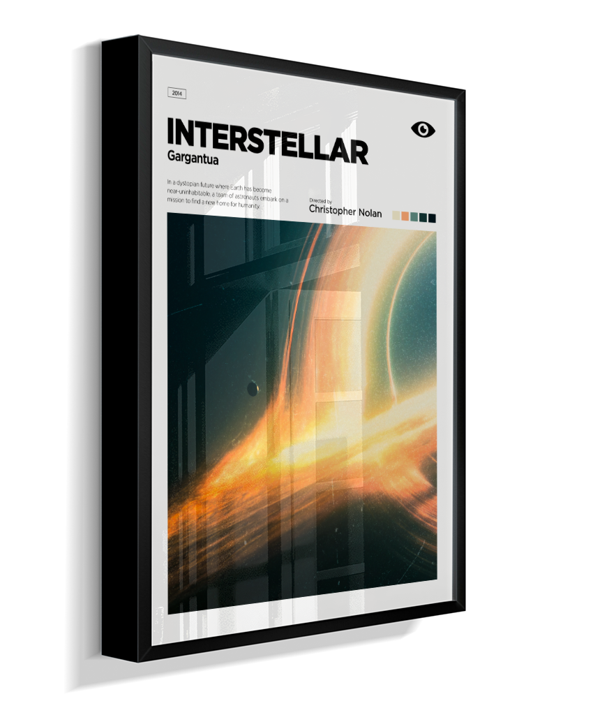 Quadro Decorativo Interstellar Gargantua Minimalist Editorial Art