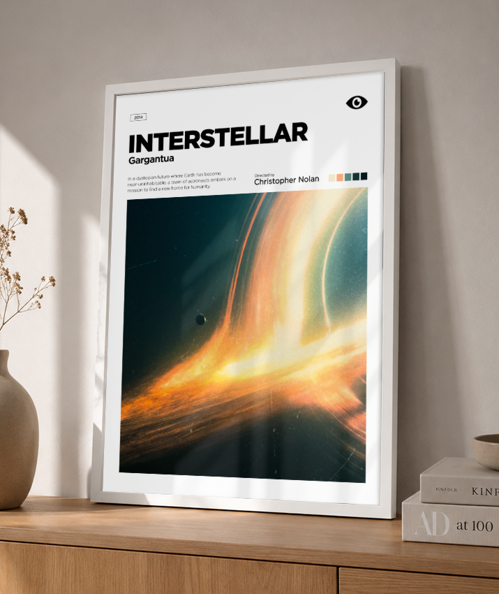 Quadro Decorativo Interstellar Gargantua Minimalist Editorial Art