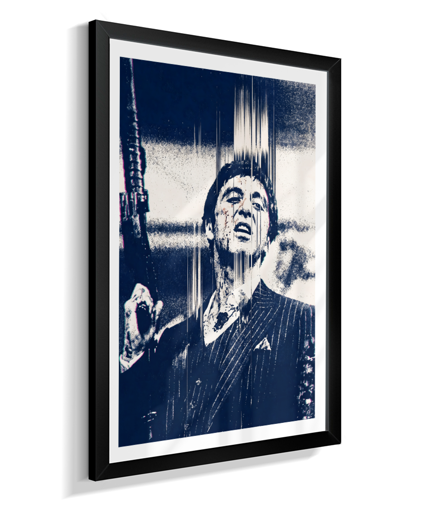 Quadro decorativo Scarface Tony Montana Glitch Art