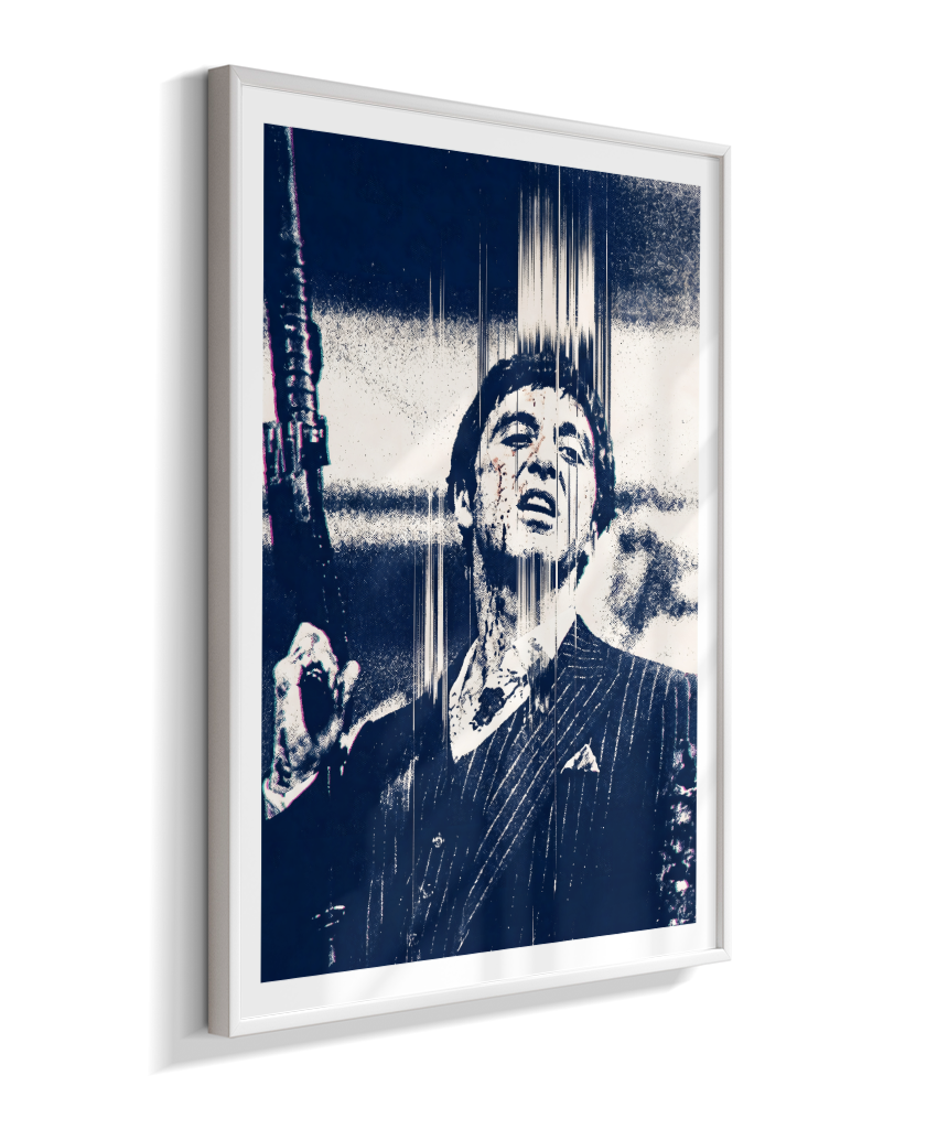 Quadro decorativo Scarface Tony Montana Glitch Art