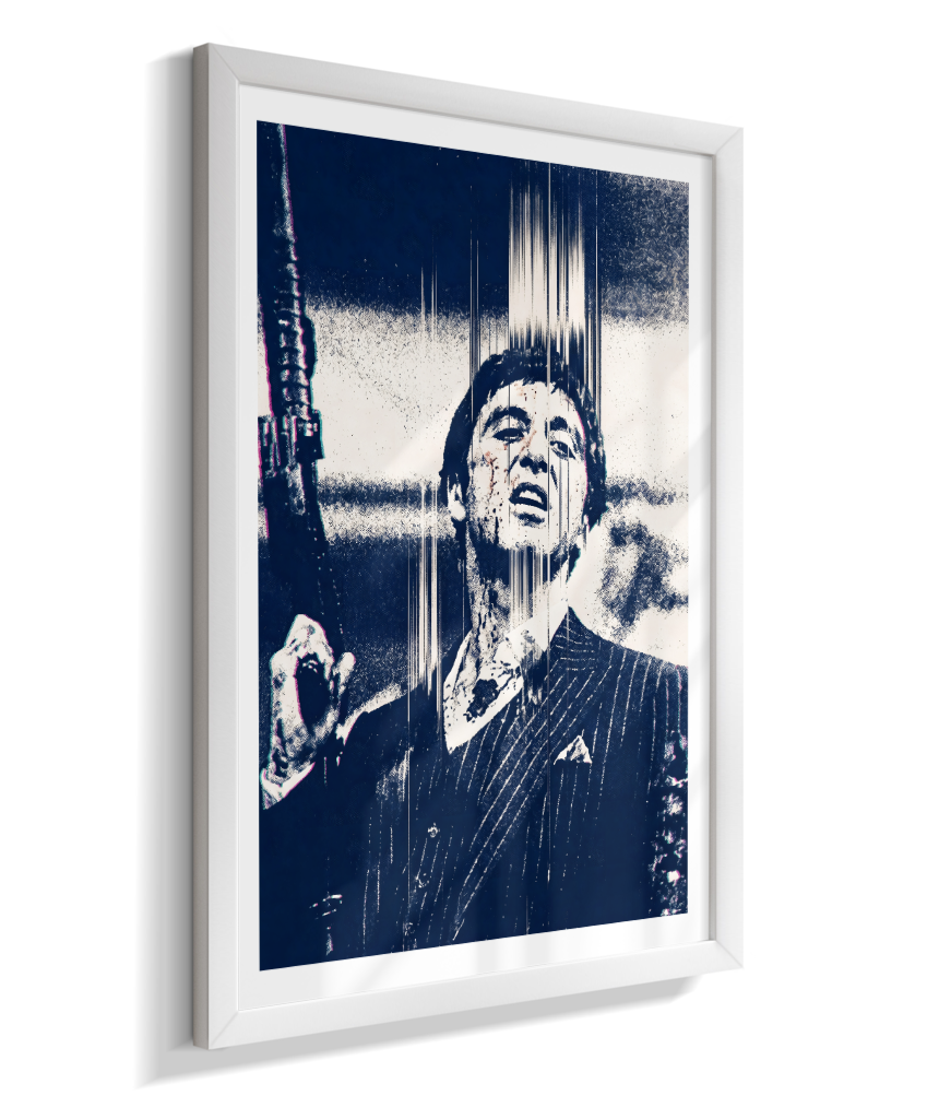 Quadro decorativo Scarface Tony Montana Glitch Art