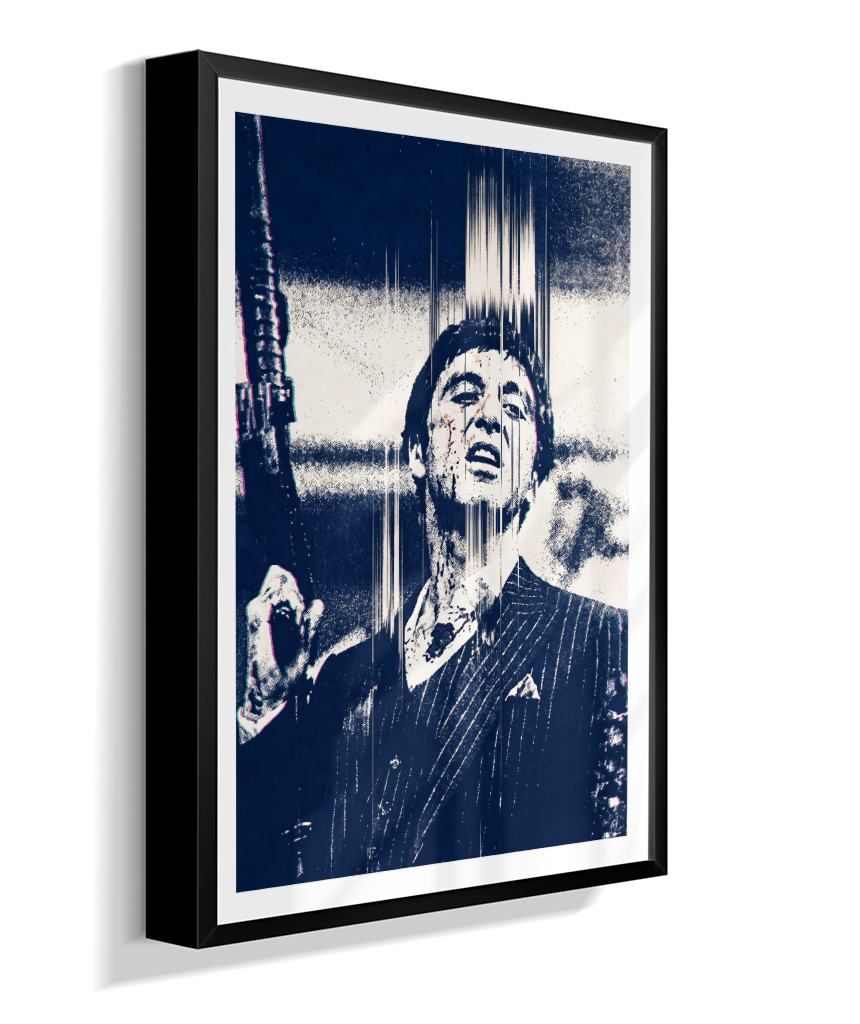 Quadro decorativo Scarface Tony Montana Glitch Art