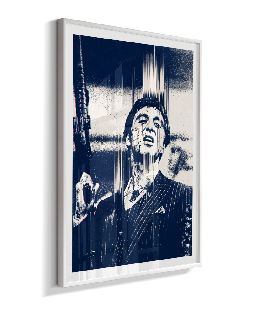 Quadro decorativo Scarface Tony Montana Glitch Art