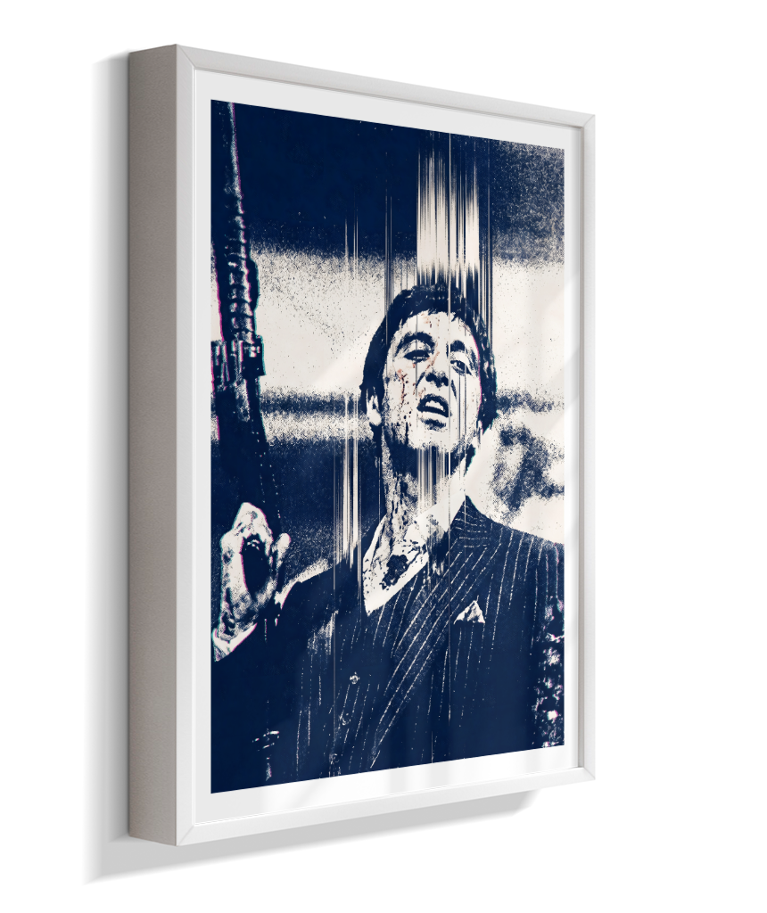 Quadro decorativo Scarface Tony Montana Glitch Art