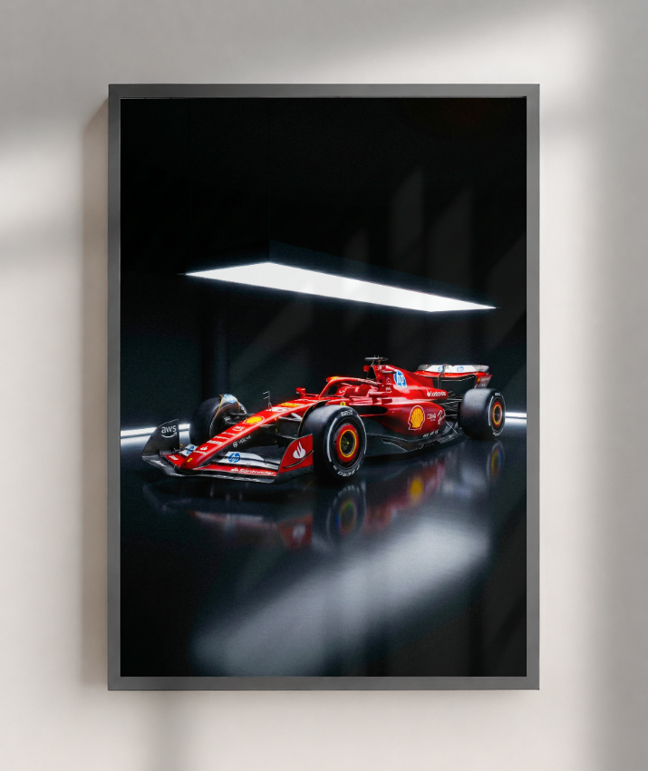 Quadro Decorativo Ferrari F1 Studio Dark Edition