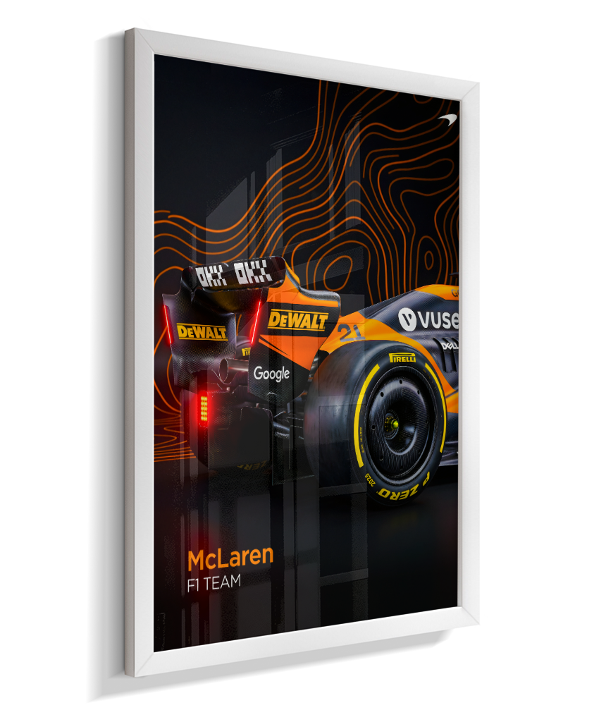 Quadro Decorativo Fórmula 1 McLaren F1 Dark Neon