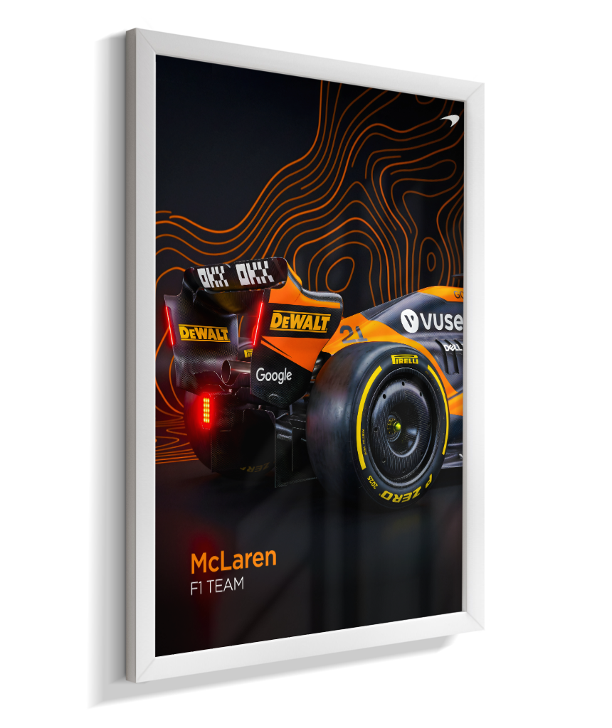 Quadro Decorativo Fórmula 1 McLaren F1 Dark Neon