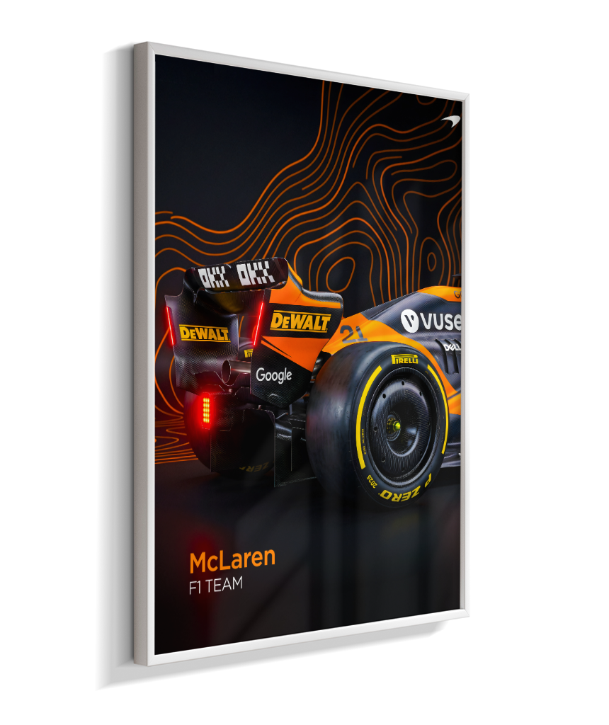Quadro Decorativo Fórmula 1 McLaren F1 Dark Neon
