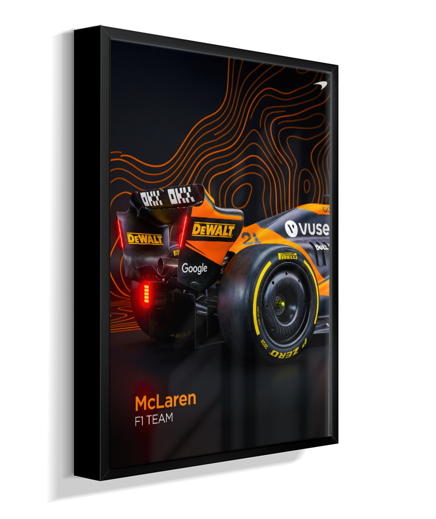 Quadro Decorativo Fórmula 1 McLaren F1 Dark Neon