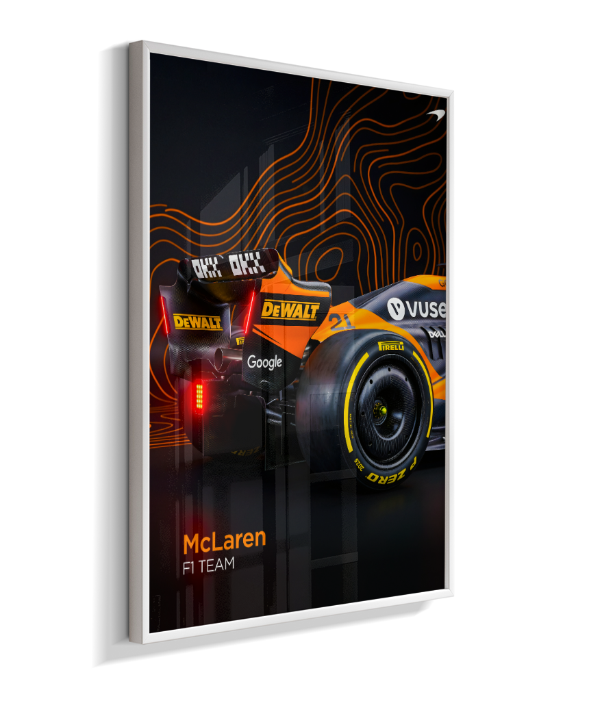 Quadro Decorativo Fórmula 1 McLaren F1 Dark Neon