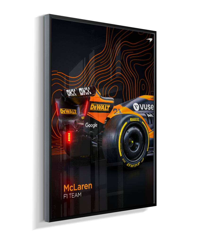 Quadro Decorativo Fórmula 1 McLaren F1 Dark Neon