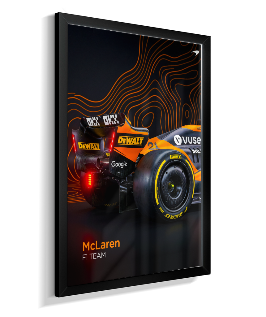 Quadro Decorativo Fórmula 1 McLaren F1 Dark Neon