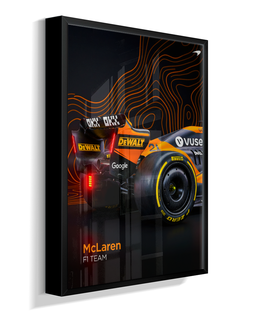 Quadro Decorativo Fórmula 1 McLaren F1 Dark Neon