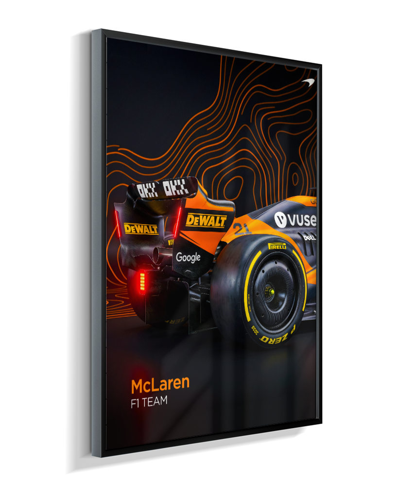 Quadro Decorativo Fórmula 1 McLaren F1 Dark Neon