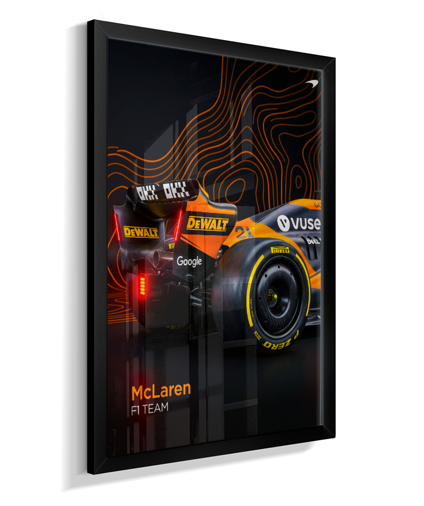 Quadro Decorativo Fórmula 1 McLaren F1 Dark Neon