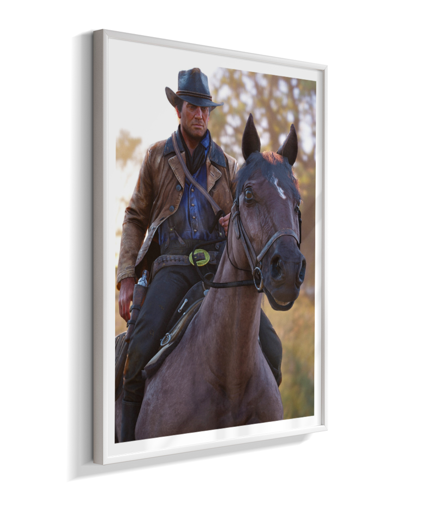 Quadro Decorativo Red Dead Redemption 2 Arthur Morgan Cavalo - Poster Game