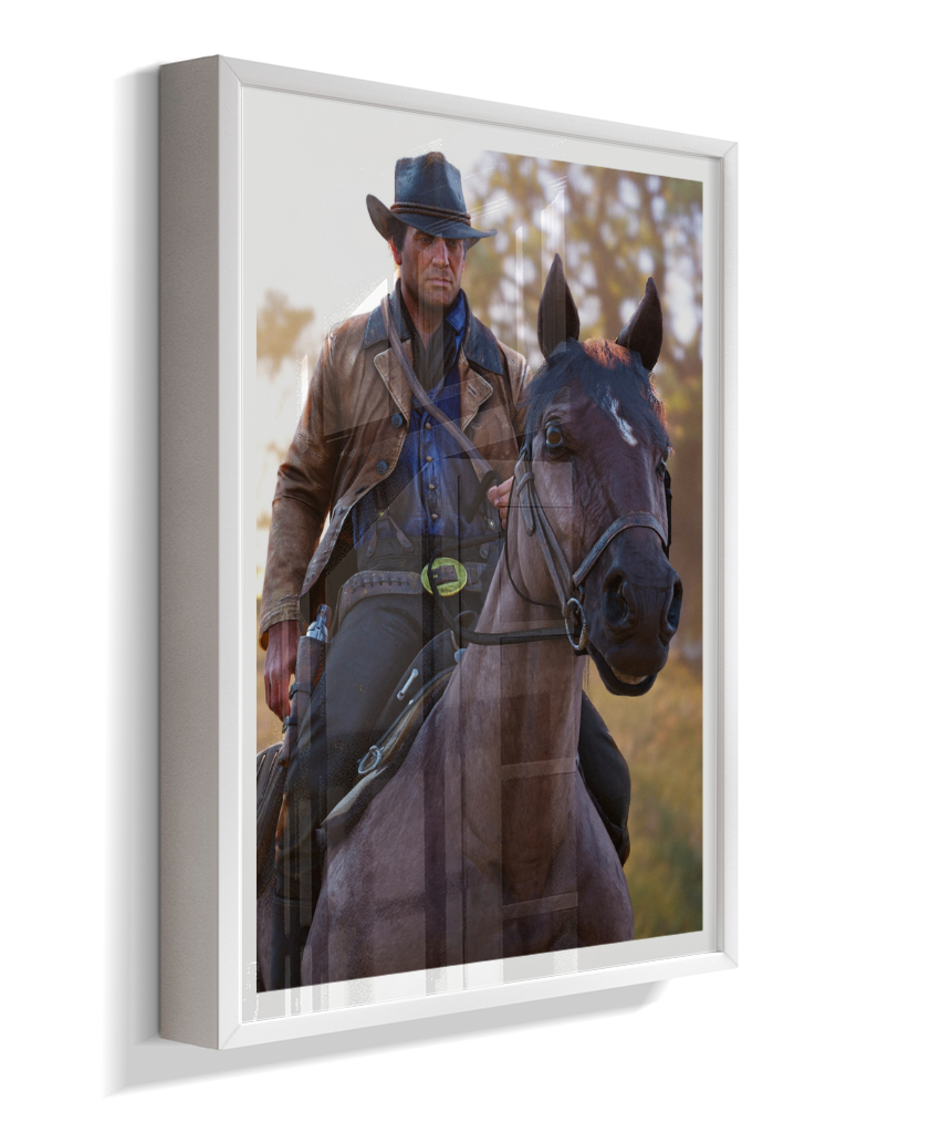 Quadro Decorativo Red Dead Redemption 2 Arthur Morgan Cavalo - Poster Game