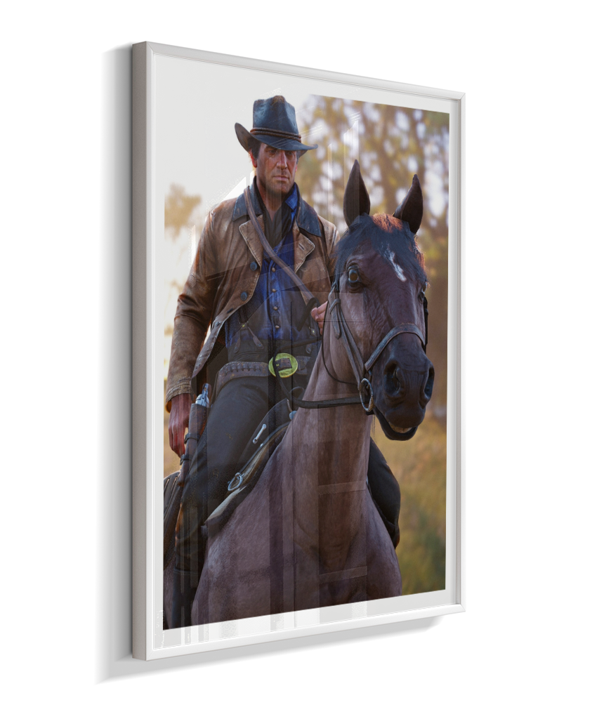 Quadro Decorativo Red Dead Redemption 2 Arthur Morgan Cavalo - Poster Game