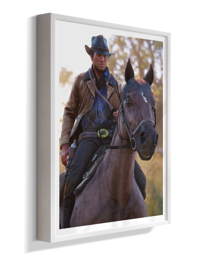 Quadro Decorativo Red Dead Redemption 2 Arthur Morgan Cavalo - Poster Game