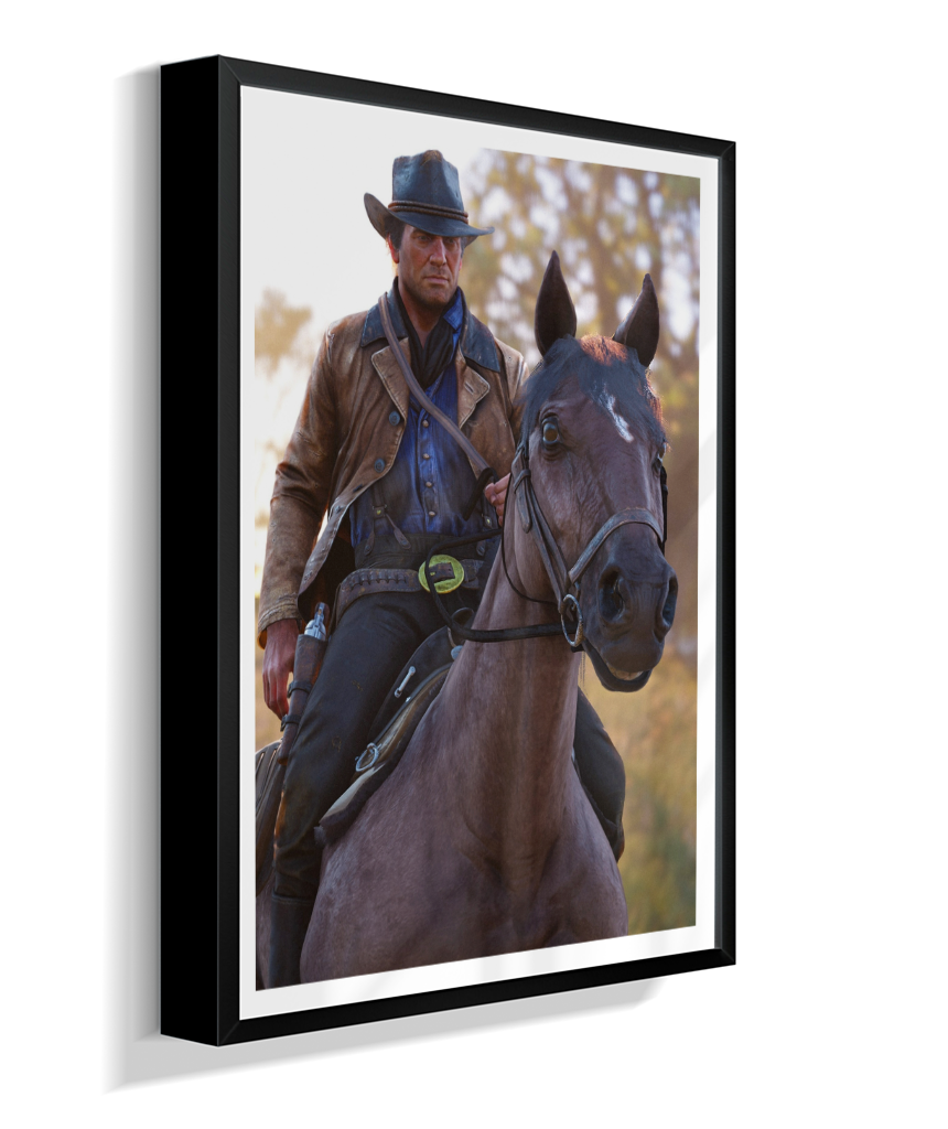 Quadro Decorativo Red Dead Redemption 2 Arthur Morgan Cavalo - Poster Game
