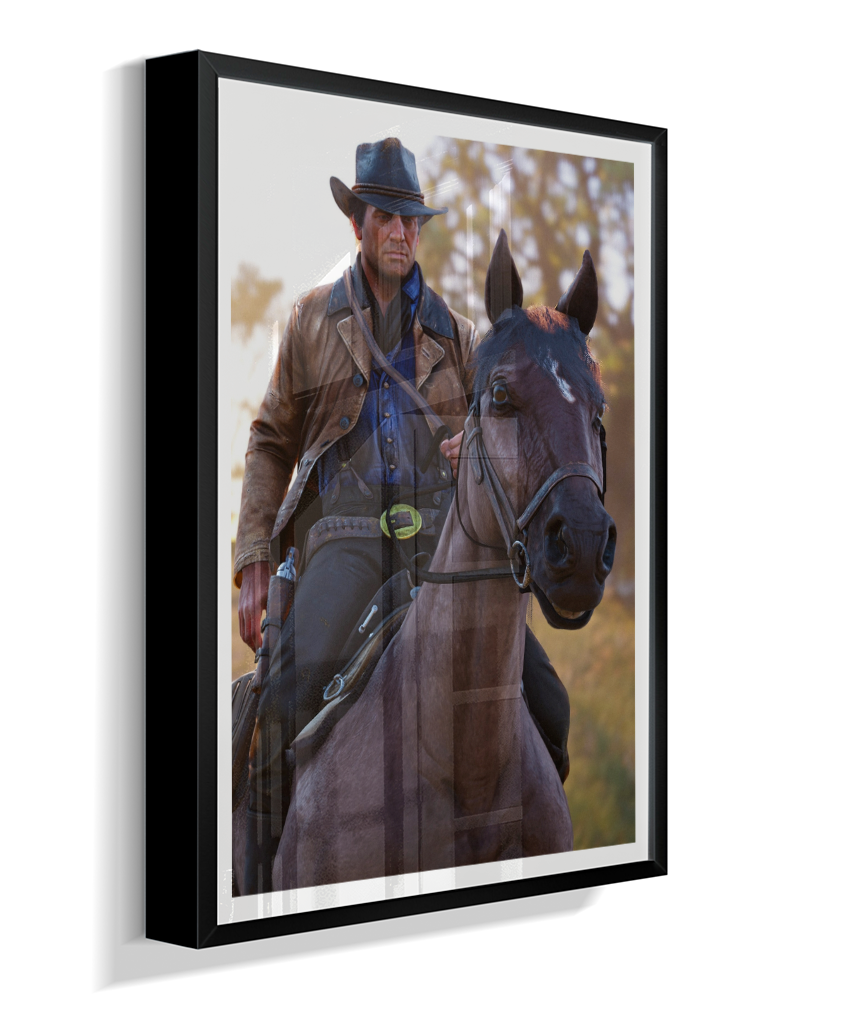 Quadro Decorativo Red Dead Redemption 2 Arthur Morgan Cavalo - Poster Game