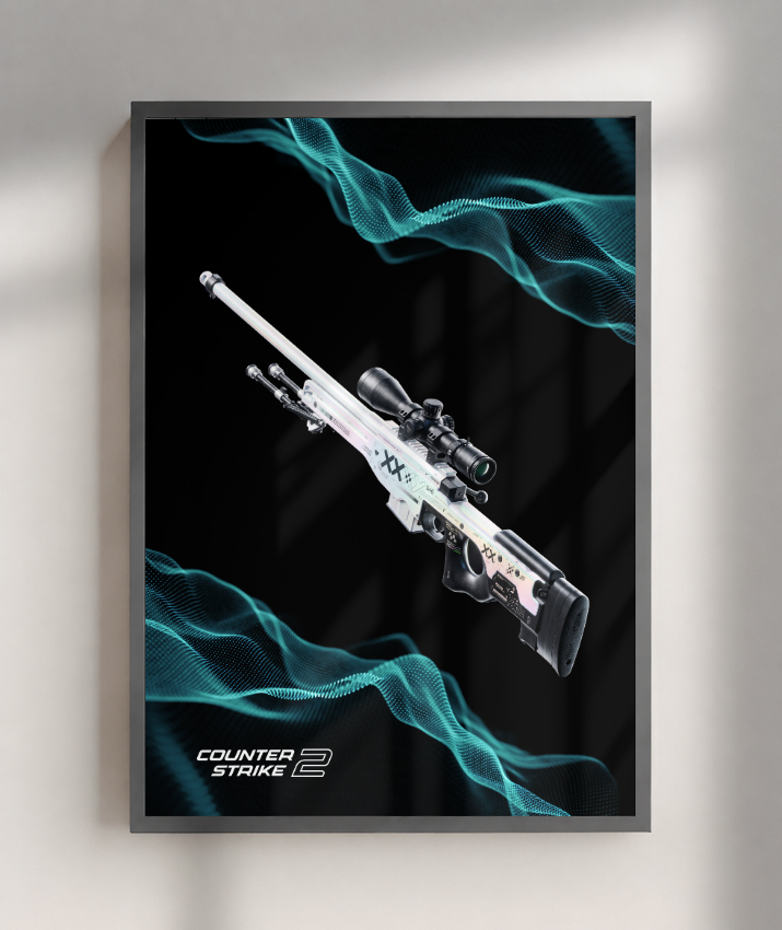 Quadro Decorativo CS2 AWP Printstream Abstract Wave