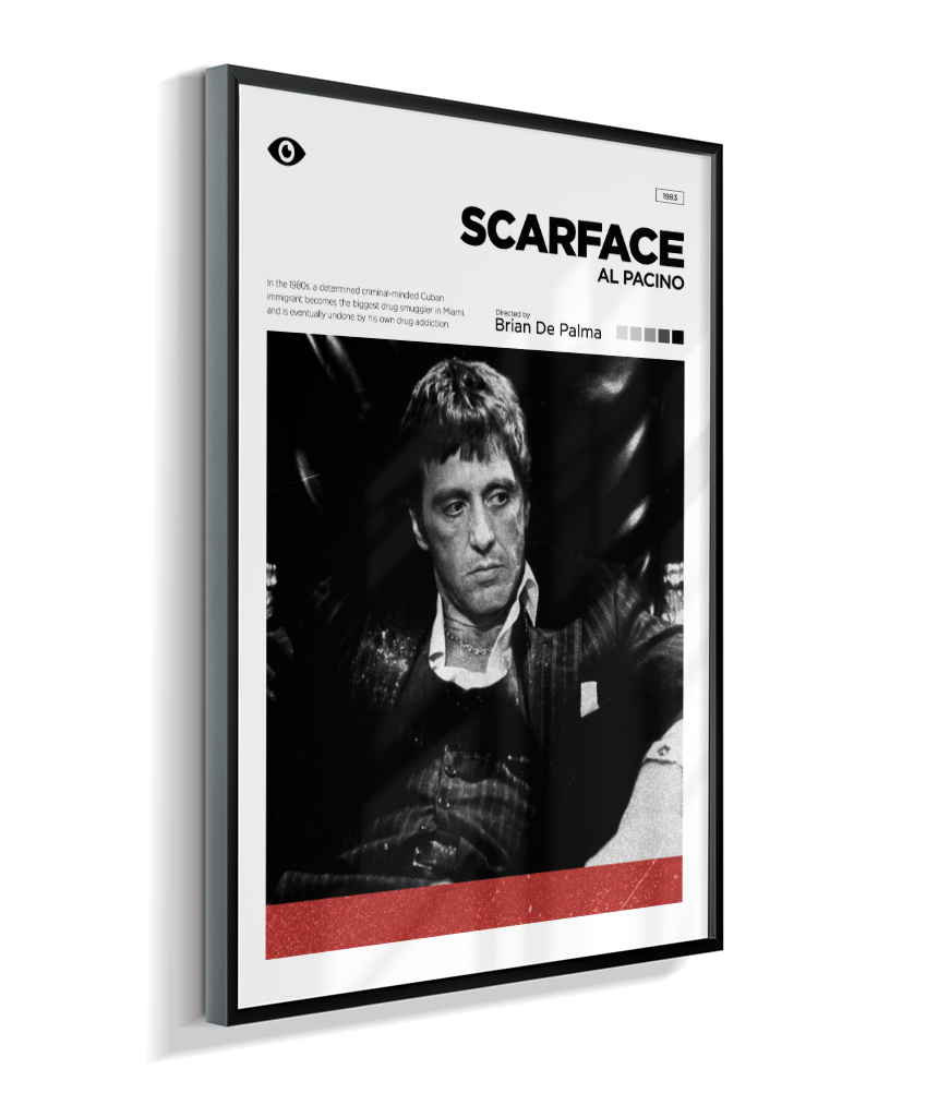 Quadro Decorativo Scarface Minimalist Editorial Art