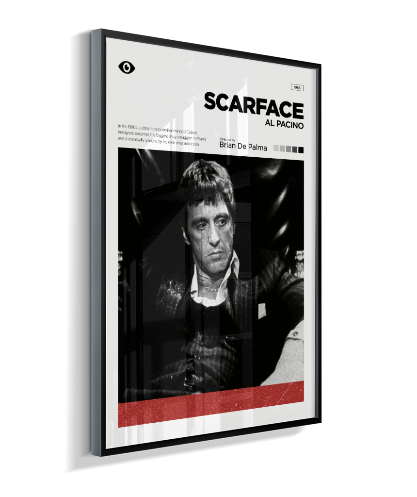 Quadro Decorativo Scarface Minimalist Editorial Art